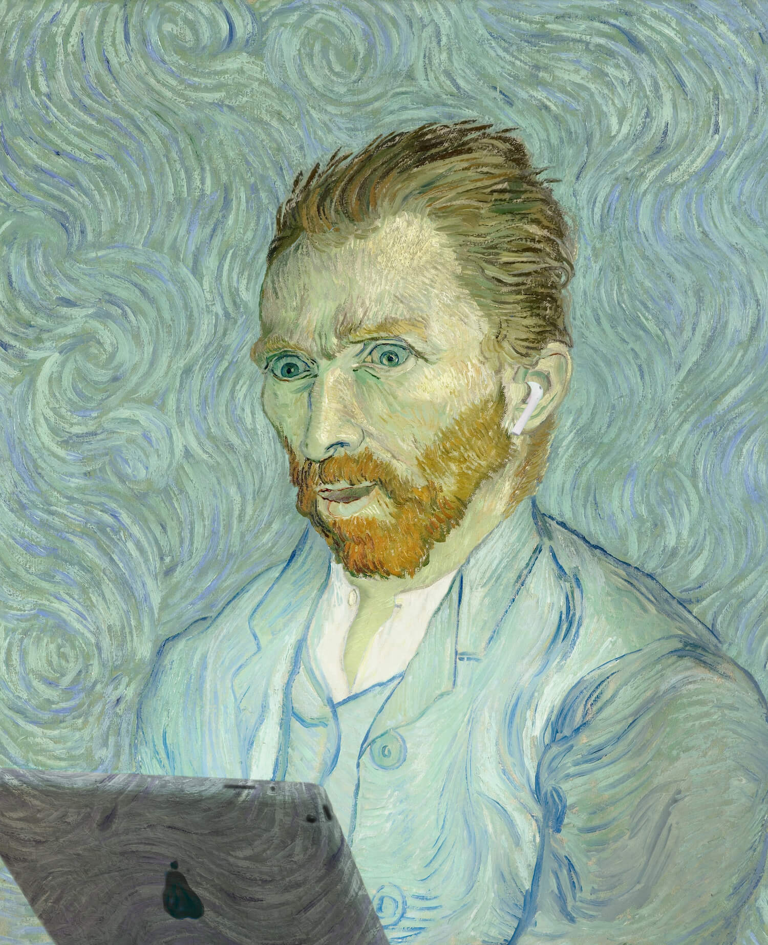 Vincent van Gogh - Self-Portrait - fibre - 39x48