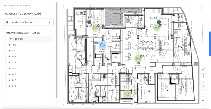 carte équipements Maison Hamelin