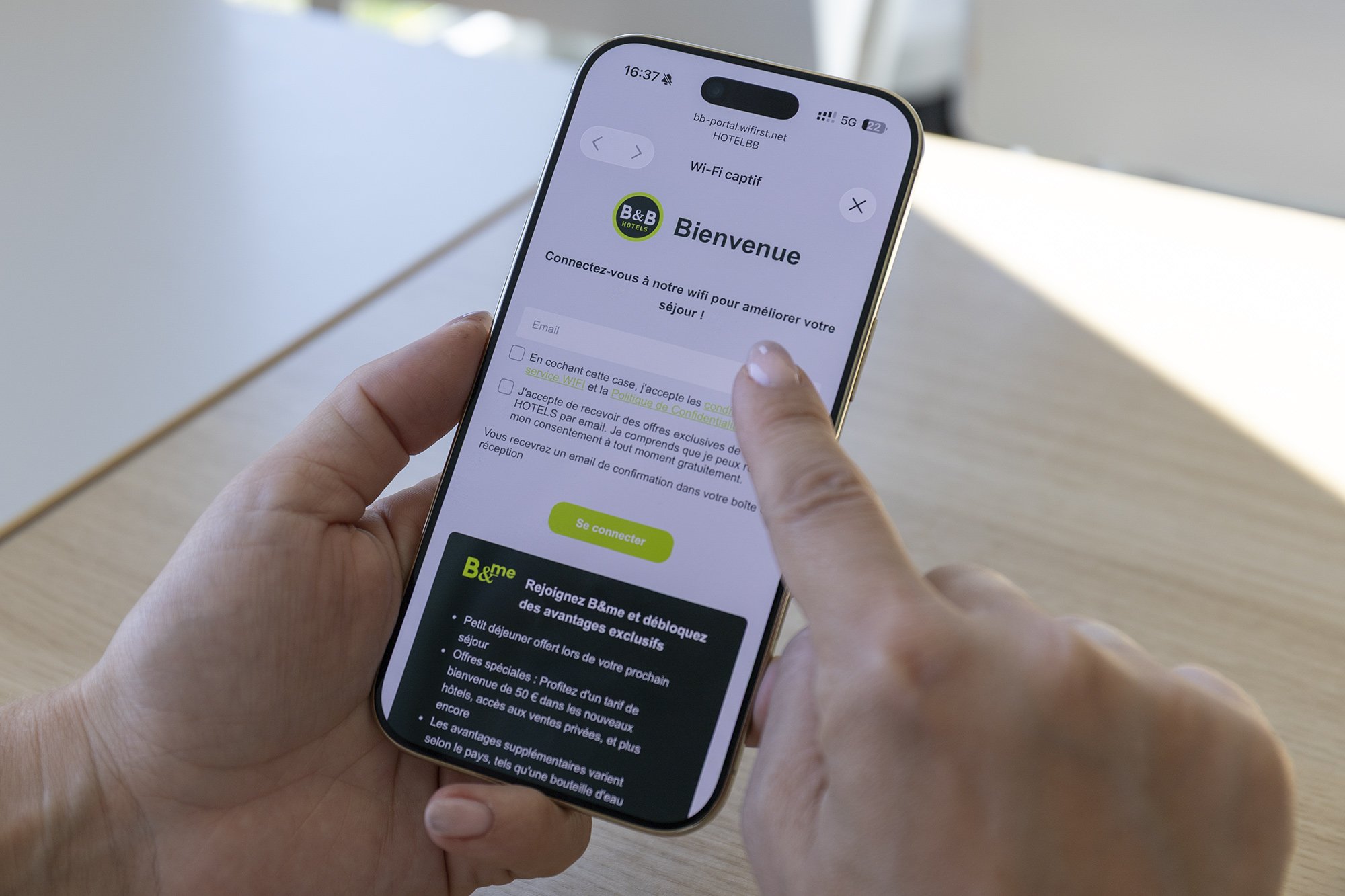 B&B portail captif Wifirst