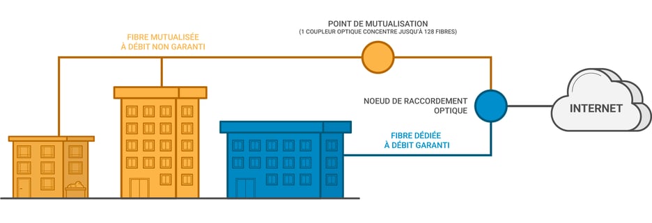 Fibre pro dédiée vs fibre pro mutualisée