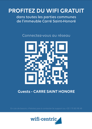 Scan QR Code to connect to Guest WiFi