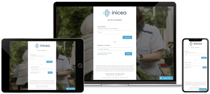 Interface du portail WiFi patient Clariane